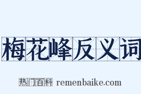 梅花峰反义词是什么意思的图片